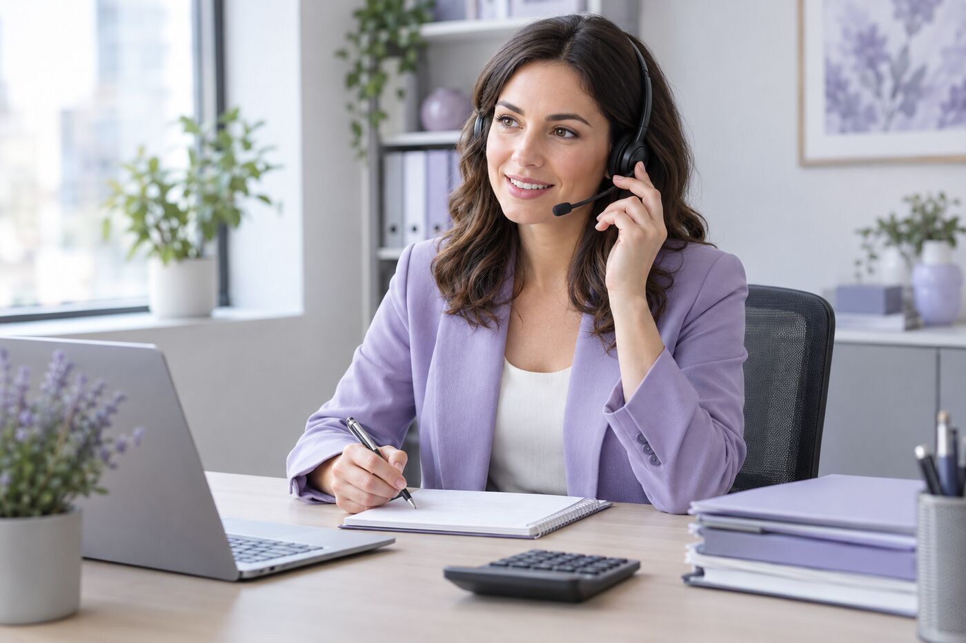 TruKeeper bookkeeper on a call with a client